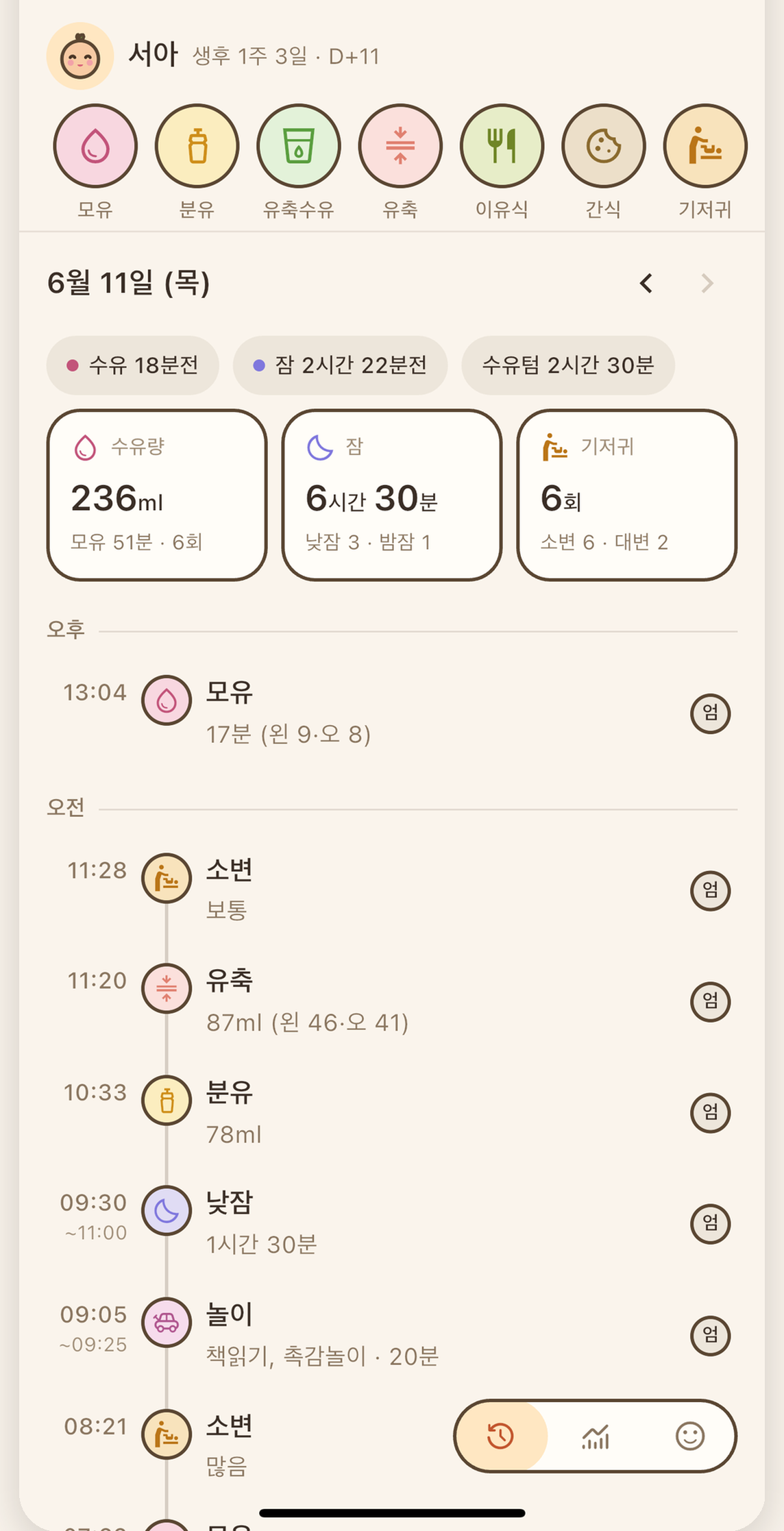 응로그 앱 화면